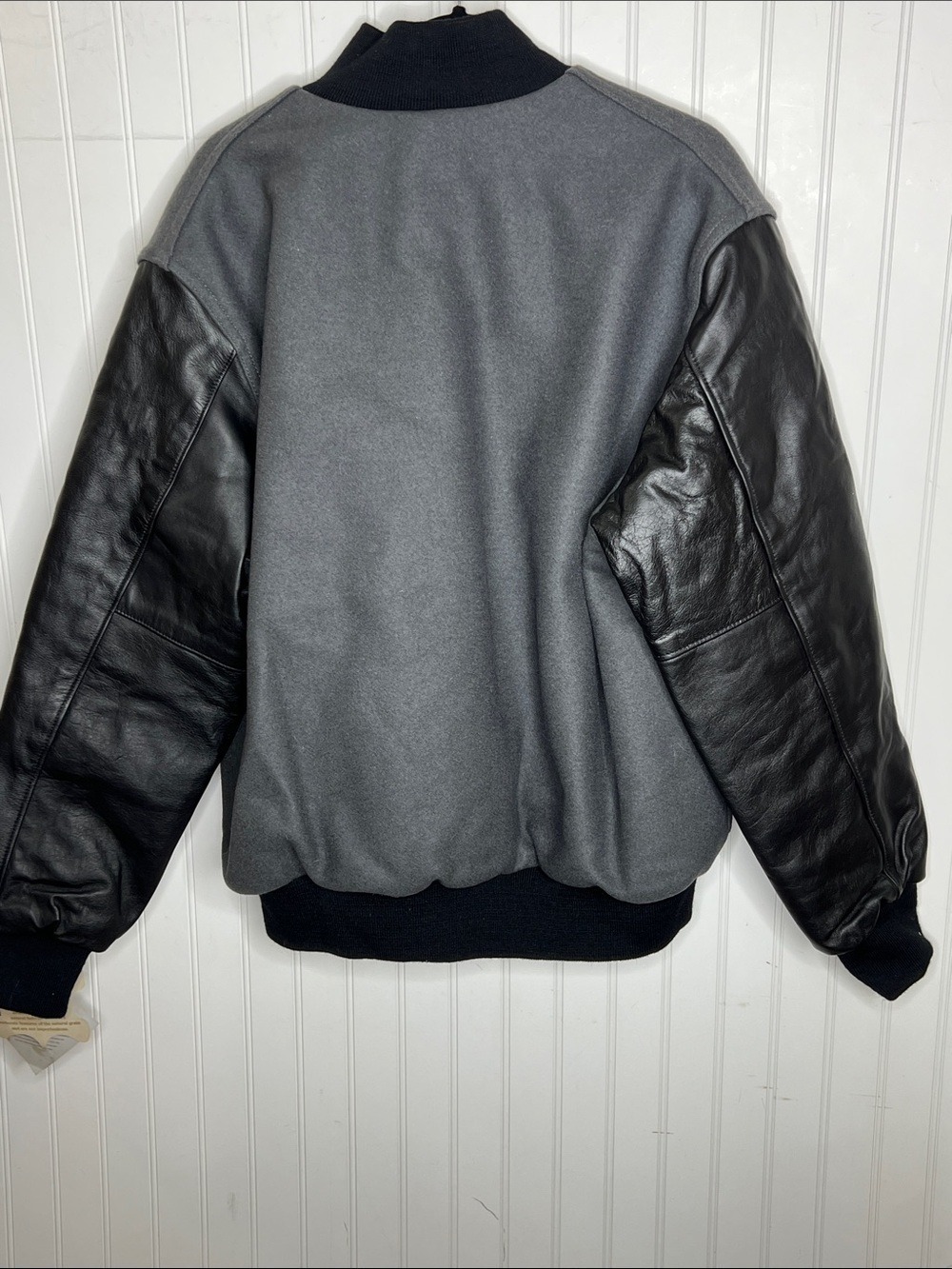 Holloway Grey and Black Bomber Varsity Jacket Size Large NWT - Picture 8 of 16